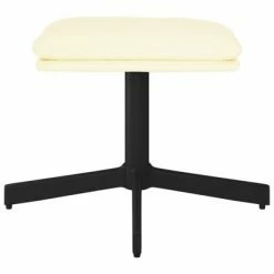 VidaXL Repose-pied Crème 60x60x39 cm Similicuir -Poufs Soldes image 3 341638