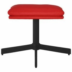 VidaXL Repose-pied Rouge bordeaux 60x60x39 cm Similicuir -Poufs Soldes image 3 341641