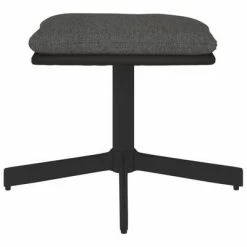 VidaXL Repose-pied Gris foncé 60x60x39 cm Tissu et similicuir -Poufs Soldes image 3 341645