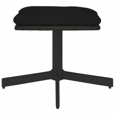 VidaXL Repose-pied Noir 60x60x39 cm Tissu et similicuir 3 VidaXL Repose-pied Noir 60x60x39 cm Tissu et similicuir – Image 3