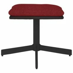 VidaXL Repose-pied Bordeaux 60x60x39 cm Tissu et similicuir -Poufs Soldes image 3 341652