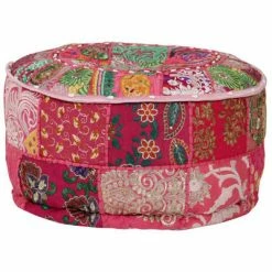 VidaXL Pouf rond en coton en patchwork fait à la main 40 x 20 cm Rose 9 VidaXL Pouf rond en coton en patchwork fait à la main 40 x 20 cm Rose -Poufs Soldes image 4 246574