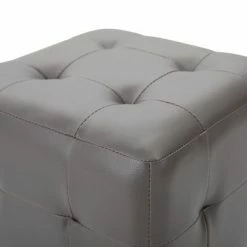 VidaXL 2 pcs Poufs Gris 30 x 30 x 30 cm Similicuir 8 VidaXL 2 pcs Poufs Gris 30 x 30 x 30 cm Similicuir -Poufs Soldes image 4 278381