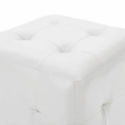 VidaXL Poufs 2 pcs Blanc 30 x 30 x 30 cm Similicuir -Poufs Soldes image 4 278389
