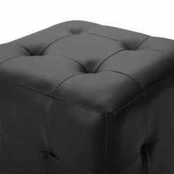 VidaXL Poufs 2 pcs Noir 30 x 30 x 30 cm Similicuir -Poufs Soldes image 4 278390