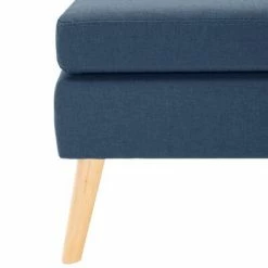 VidaXL Repose-pied Bleu Tissu -Poufs Soldes image 4 288737