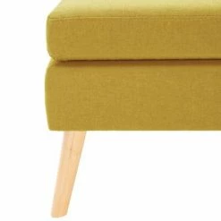 VidaXL Repose-pied Jaune Tissu 8 VidaXL Repose-pied Jaune Tissu -Poufs Soldes image 4 288739