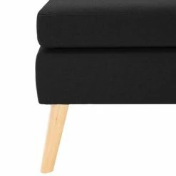 VidaXL Repose-pied Noir Tissu 8 VidaXL Repose-pied Noir Tissu -Poufs Soldes image 4 288742