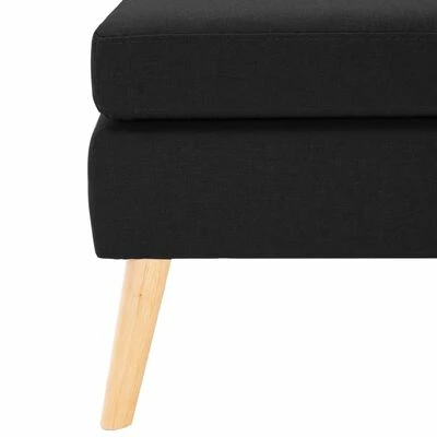 VidaXL Repose-pied Noir Tissu 4 VidaXL Repose-pied Noir Tissu – Image 4