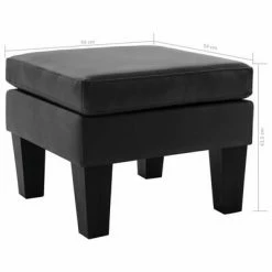 VidaXL Repose-pied Noir Similicuir 7 VidaXL Repose-pied Noir Similicuir -Poufs Soldes image 4 288775