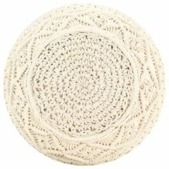 VidaXL Pouf fait à la main en macramé 45x30 cm Coton 8 VidaXL Pouf fait à la main en macramé 45x30 cm Coton -Poufs Soldes image 4 324001