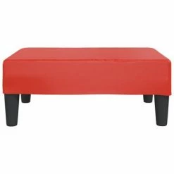 VidaXL Repose-pied Rouge 78x56x32 cm Similicuir -Poufs Soldes image 4 337713