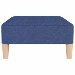 VidaXL Repose-pied Bleu 78x56x32 cm Tissu -Poufs Soldes image 4 337721