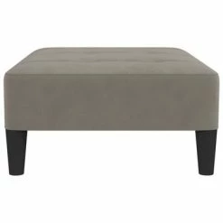 VidaXL Repose-pied Gris clair 78x56x32 cm Velours 9 VidaXL Repose-pied Gris clair 78x56x32 cm Velours -Poufs Soldes image 4 337728
