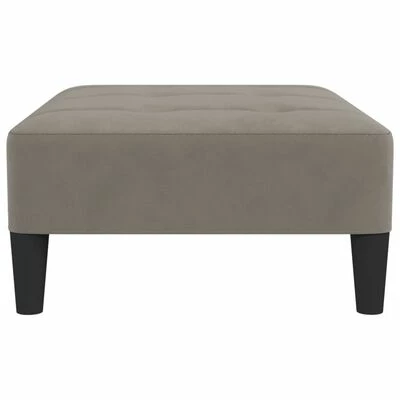 VidaXL Repose-pied Gris clair 78x56x32 cm Velours 4 VidaXL Repose-pied Gris clair 78x56x32 cm Velours – Image 4