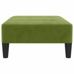 VidaXL Repose-pied Vert clair 78x56x32 cm Velours -Poufs Soldes image 4 337731