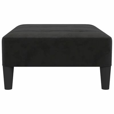 VidaXL Repose-pied Noir 78x56x32 cm Velours 4 VidaXL Repose-pied Noir 78x56x32 cm Velours – Image 4