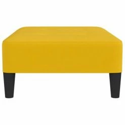 VidaXL Repose-pied Jaune 78x56x32 cm Velours -Poufs Soldes image 4 337735