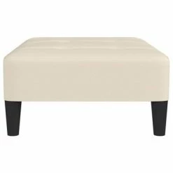 VidaXL Repose-pied Crème 78x56x32 cm Velours -Poufs Soldes image 4 337737