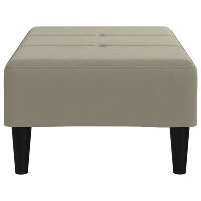 VidaXL Repose-pied Gris clair 78x56x32 cm Velours 4 VidaXL Repose-pied Gris clair 78x56x32 cm Velours – Image 4