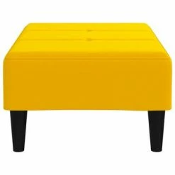 VidaXL Repose-pied Jaune 78x56x32 cm Velours -Poufs Soldes image 4 337765