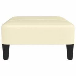 VidaXL Repose-pied Crème 78x56x32 cm Similicuir -Poufs Soldes image 4 337769