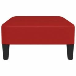 VidaXL Repose-pied Rouge bordeaux 78x56x32 cm Similicuir -Poufs Soldes image 4 337772