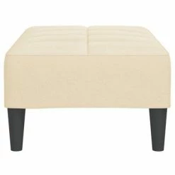 VidaXL Repose-pied Crème 78x56x32 cm Velours -Poufs Soldes image 4 337798