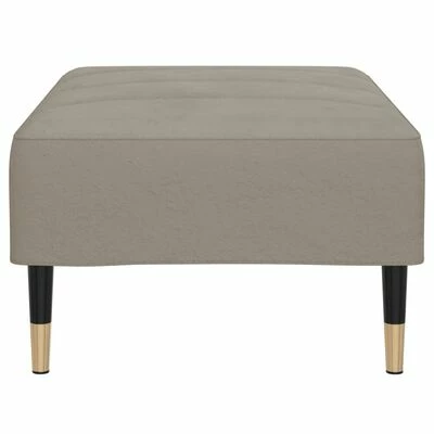VidaXL Repose-pied Gris clair 78x56x32 cm Velours 4 VidaXL Repose-pied Gris clair 78x56x32 cm Velours – Image 4