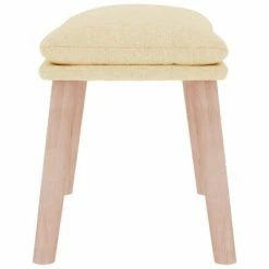 VidaXL Repose-pied Crème 45x29,5x39 cm Tissu -Poufs Soldes image 4 341426