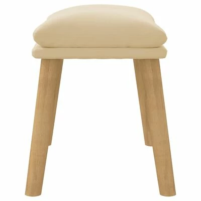 VidaXL Repose-pied Blanc crème 45x29,5x39 cm Velours 4 VidaXL Repose-pied Blanc crème 45x29,5x39 cm Velours – Image 4