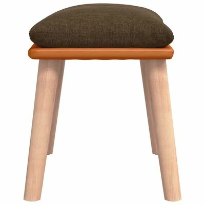 VidaXL Repose-pied Marron 45x29,5x39 cm Tissu et similicuir 4 VidaXL Repose-pied Marron 45x29,5x39 cm Tissu et similicuir – Image 4