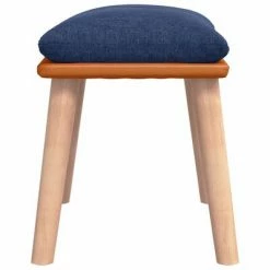 VidaXL Repose-pied Bleu 45x29,5x39 cm Tissu et similicuir -Poufs Soldes image 4 341450