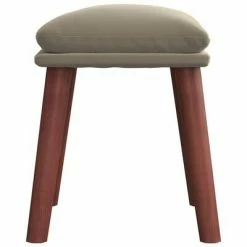 VidaXL Repose-pied Gris clair 45x29,5x39 cm Velours -Poufs Soldes image 4 341468