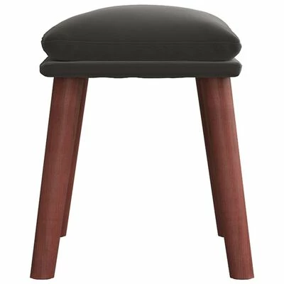 VidaXL Repose-pied Gris foncé 45x29,5x39 cm Velours 4 VidaXL Repose-pied Gris foncé 45x29,5x39 cm Velours – Image 4