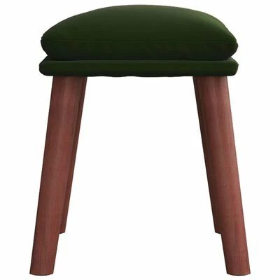 VidaXL Repose-pied Vert foncé 45x29,5x39 cm Velours 4 VidaXL Repose-pied Vert foncé 45x29,5x39 cm Velours – Image 4