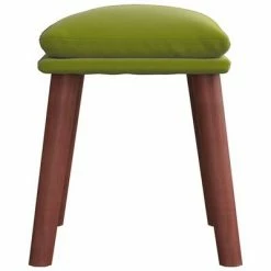 VidaXL Repose-pied Vert clair 45x29,5x39 cm Velours -Poufs Soldes image 4 341471