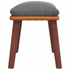 VidaXL Repose-pied Gris clair 45x29,5x39 cm Tissu et similicuir -Poufs Soldes image 4 341479