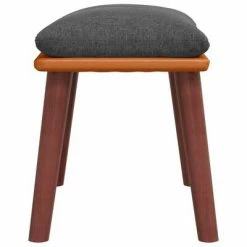 VidaXL Repose-pied Gris foncé 45x29,5x39 cm Tissu et similicuir -Poufs Soldes image 4 341480