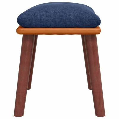 VidaXL Repose-pied Bleu 45x29,5x39 cm Tissu et similicuir 4 VidaXL Repose-pied Bleu 45x29,5x39 cm Tissu et similicuir – Image 4