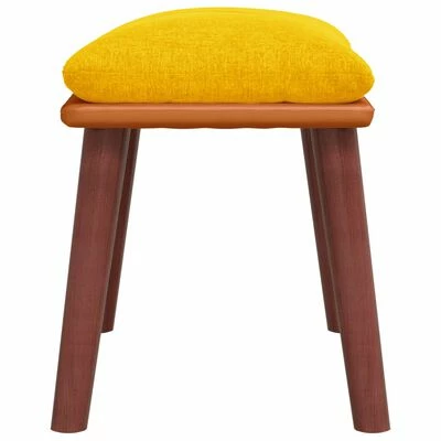 VidaXL Repose-pied Jaune moutarde 45x29,5x39 cm Tissu et similicuir 4 VidaXL Repose-pied Jaune moutarde 45x29,5x39 cm Tissu et similicuir – Image 4