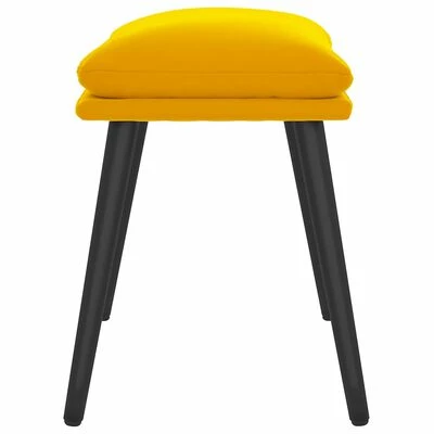 VidaXL Repose-pied Jaune moutarde 45x29,5x39 cm Velours 4 VidaXL Repose-pied Jaune moutarde 45x29,5x39 cm Velours – Image 4