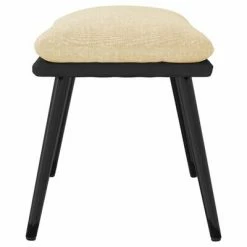VidaXL Repose-pied Crème 45x29,5x39 cm Tissu et similicuir -Poufs Soldes image 4 341517