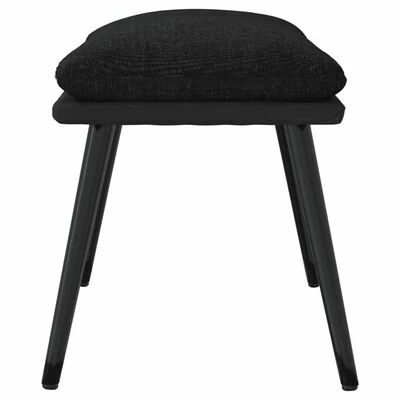 VidaXL Repose-pied Noir 45x29,5x39 cm Tissu et similicuir 4 VidaXL Repose-pied Noir 45x29,5x39 cm Tissu et similicuir – Image 4