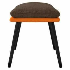 VidaXL Repose-pied Marron et orange 45x29,5x39 cm Tissu et similicuir 9 VidaXL Repose-pied Marron et orange 45x29,5x39 cm Tissu et similicuir -Poufs Soldes image 4 341529