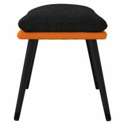 VidaXL Repose-pied Noir et orange 45x29,5x39 cm Tissu et similicuir 9 VidaXL Repose-pied Noir et orange 45x29,5x39 cm Tissu et similicuir -Poufs Soldes image 4 341532