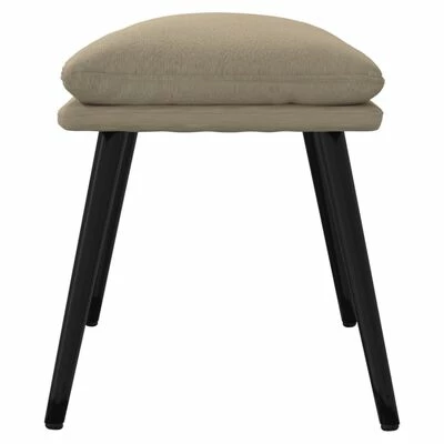 VidaXL Repose-pied Gris clair 45x30x39 cm Tissu microfibre 4 VidaXL Repose-pied Gris clair 45x30x39 cm Tissu microfibre – Image 4