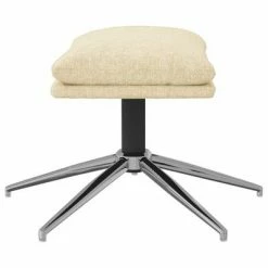 VidaXL Repose-pied Crème 60x60x39 cm Tissu -Poufs Soldes image 4 341547