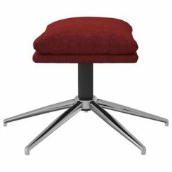 VidaXL Repose-pied Rouge bordeaux 60x60x39 cm Tissu -Poufs Soldes image 4 341553