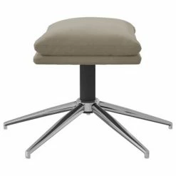 VidaXL Repose-pied Gris clair 60x60x39 cm Tissu microfibre -Poufs Soldes image 4 341560